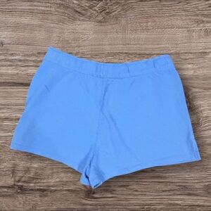 Madewell MWL Blue Terry Drawstring Sweat Shorts Size L Lounge Cotton‎ Blend